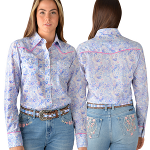 Pure Western Womens Willow Print Western LS Shirt