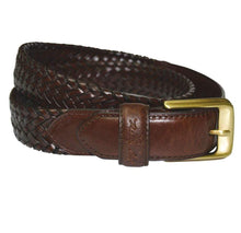 Thomas Cook Harry Braided Leather Belt -BROWN - Stylish Outback Clothing