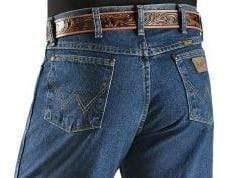 Wrangler Mens Original Fit-PRE WASHED INDIGO 38" Leg - Stylish Outback Clothing