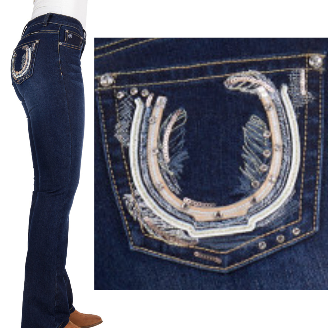 Pure Western Womens Azalee MID-RISE, Bootcut Jeans - 34" Leg