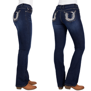 Pure Western Womens Azalee MID-RISE, Bootcut Jeans - 34" Leg