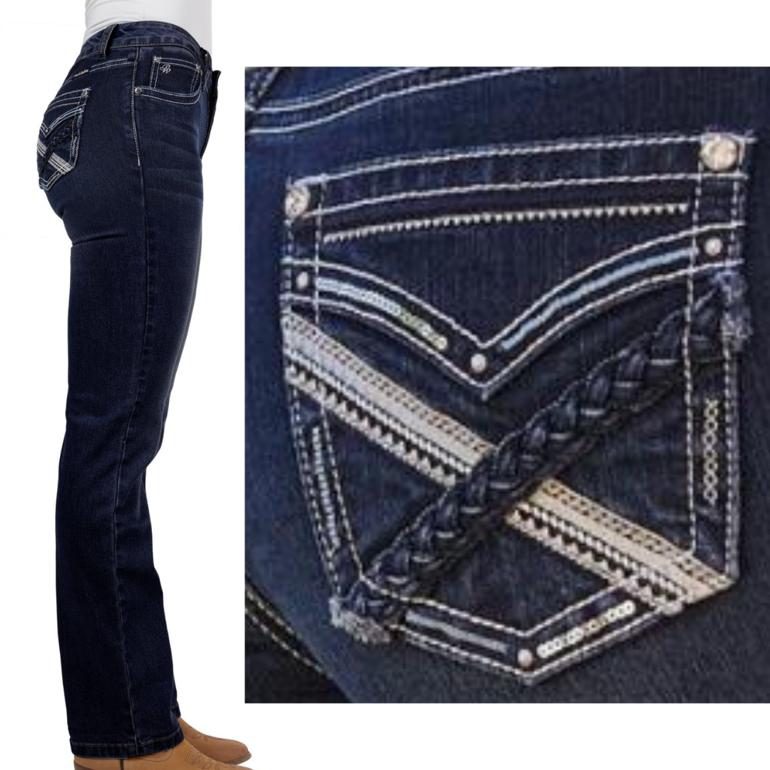 Pure Western Womens Kim WAIST-HI, Bootcut Jean - 34" Leg only