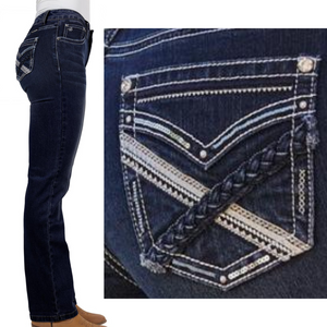 Pure Western Womens Kim WAIST-HI, Bootcut Jean - 34" Leg only