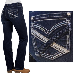 Pure Western Womens Kim WAIST-HI, Bootcut Jean - 34" Leg only
