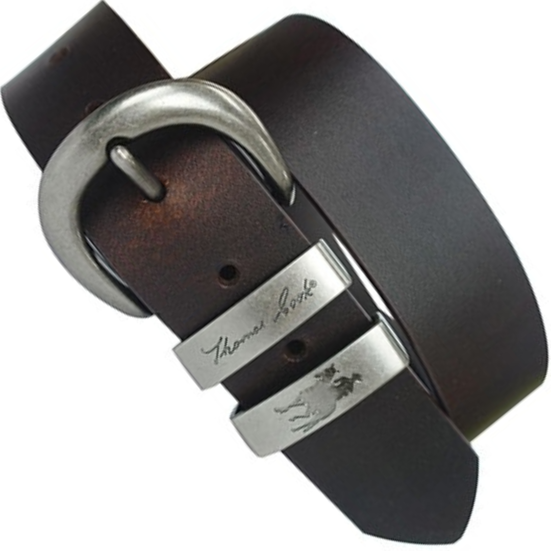 Thomas Cook Silver Twin Keeper Belt - BROWN