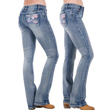 Pure Western Womens Carole Mid-Rise, Relaxed Rider Jean-36