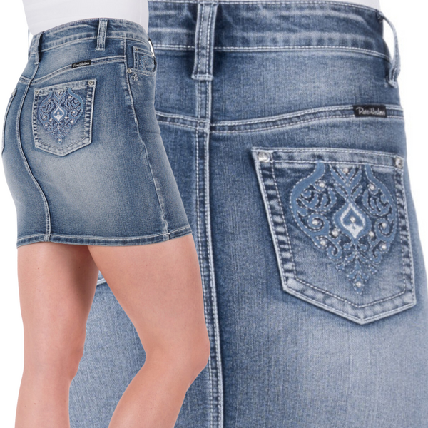 Pure Western Womens Valeri Stretch Denim Skirt