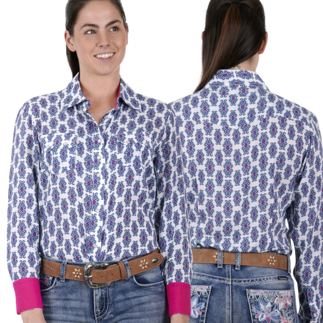 Pure Western Womens Mabel Print Long Sleeve Shirt
