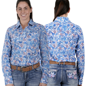 Pure Western Womens Frances Print Long Sleeve Shirt