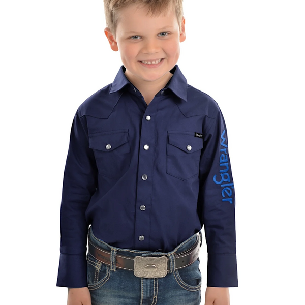 Boys best sale wrangler shirts