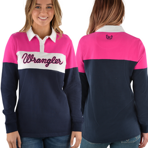 Wrangler Womens Peta Spliced Rugby - Stylish Outback Clothing