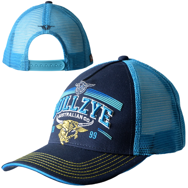 Bullzye Mens Contour Trucker Cap - NAVY/ BLUE - Stylish Outback Clothing