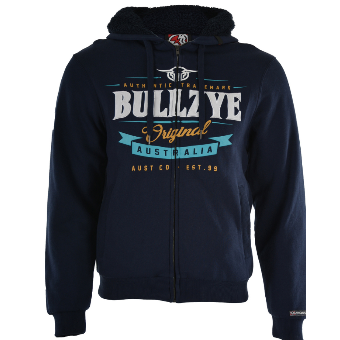 Bullzye Mens Dylan Zip Up Hoodie- NAVY - Stylish Outback Clothing