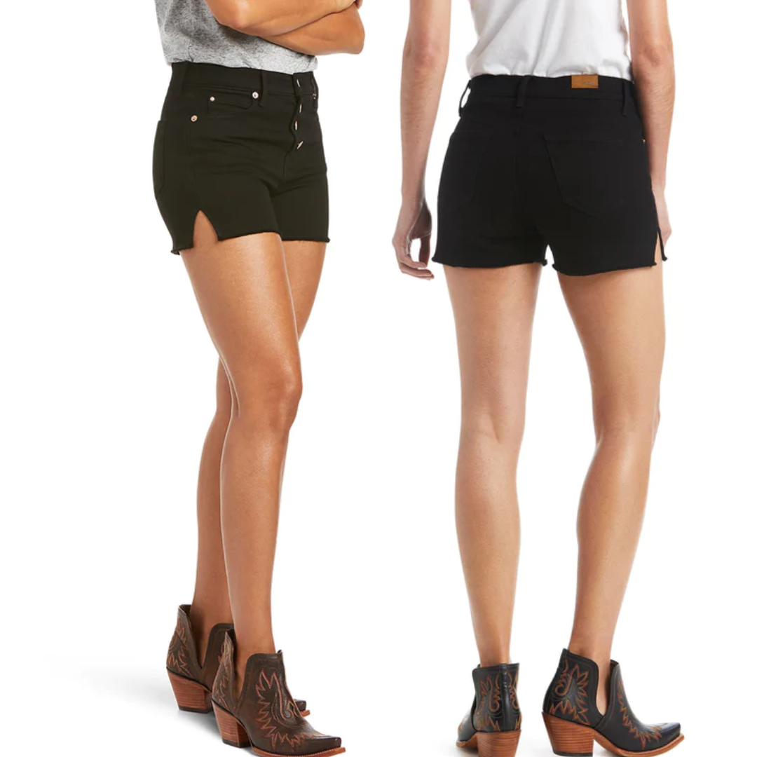 Ariat Womens Boyfriend 3" Rita Shorts- BLACK - Stylish Outback Clothing
