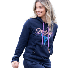 Bullzye Womens Argyle Pullover Hoodie - NAVY