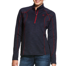 Ariat Womens Conquest LS Half Zip Top- NAVY - Stylish Outback Clothing