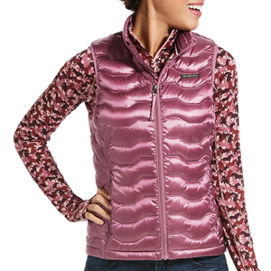 Ariat Womens Ideal DOWN Vest- ROSE - Stylish Outback Clothing