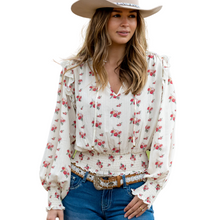 Pure Western Womens Kitty Floral Print Blouse