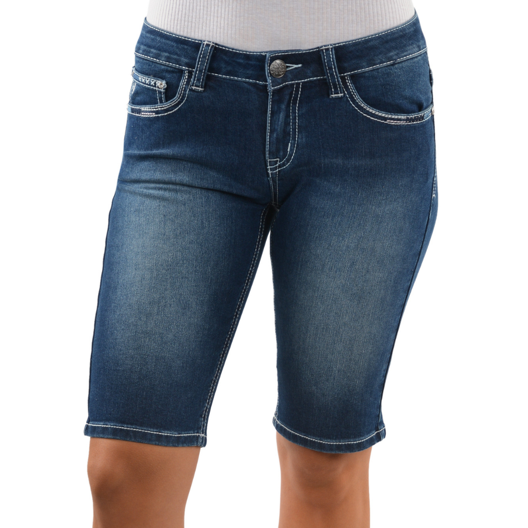 Pure Western Womens Ashanti Mid-Length DenimShorts - Stylish Outback Clothing