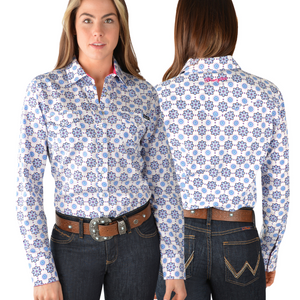 Wrangler Womens Martine Print LS Western Shirt