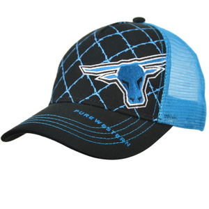 Pure Western Boys Trent Trucker Cap - BLUE - Stylish Outback Clothing