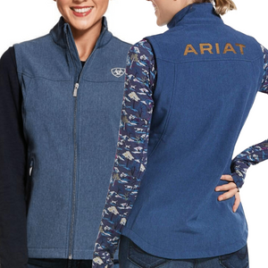 Ariat Womens Softshell Vest - BLUE - Stylish Outback Clothing