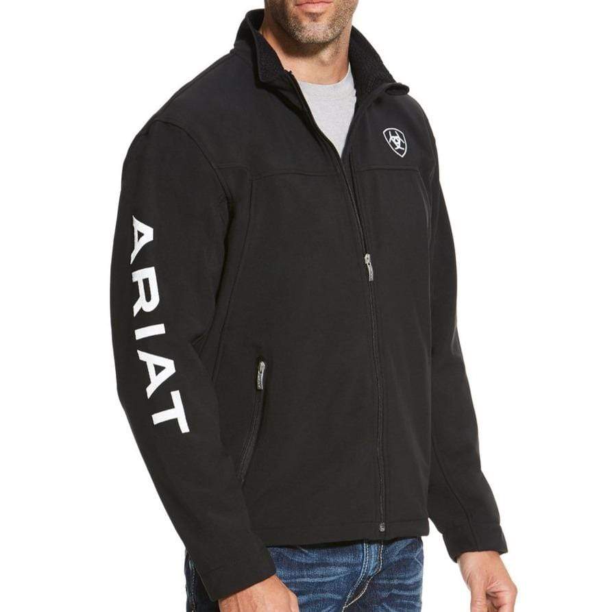 Ariat Mens Team Logo SOFTSHELL Jacket - BLACK - Stylish Outback Clothing