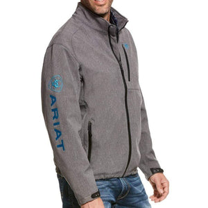 Ariat Mens Team Logo Softshell Jacket - GREY - Stylish Outback Clothing