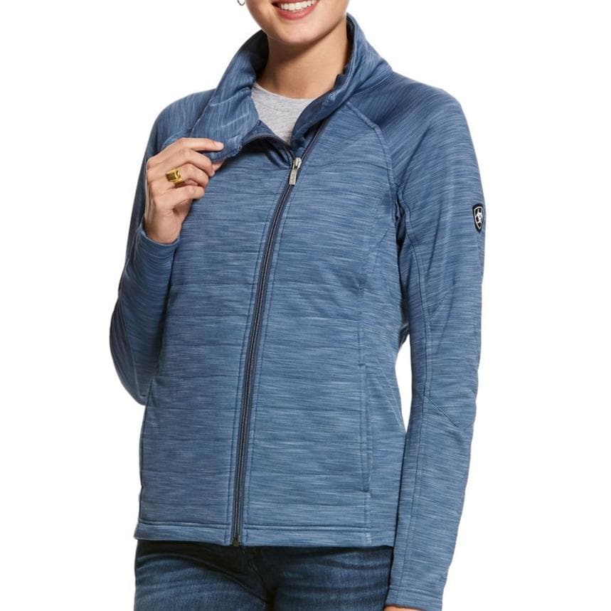 Ariat Womens Vanquish Full Zip Top- BLUE - Stylish Outback Clothing