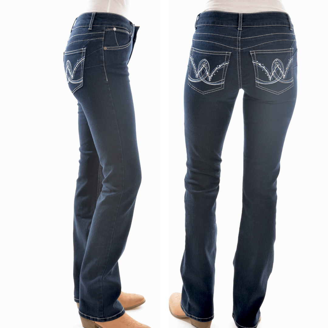 Wrangler Womens Jackson Mid-Rise, Bootcut Jeans - 34" Leg only - Stylish Outback Clothing