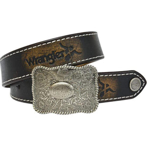 Wrangler Kids Full Grain Leather Abrasion Belt - Stylish Outback Clothing