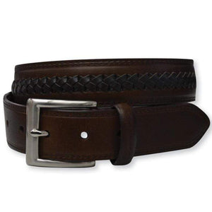 Thomas Cook Leather Plait Belt - DK BROWN - Stylish Outback Clothing