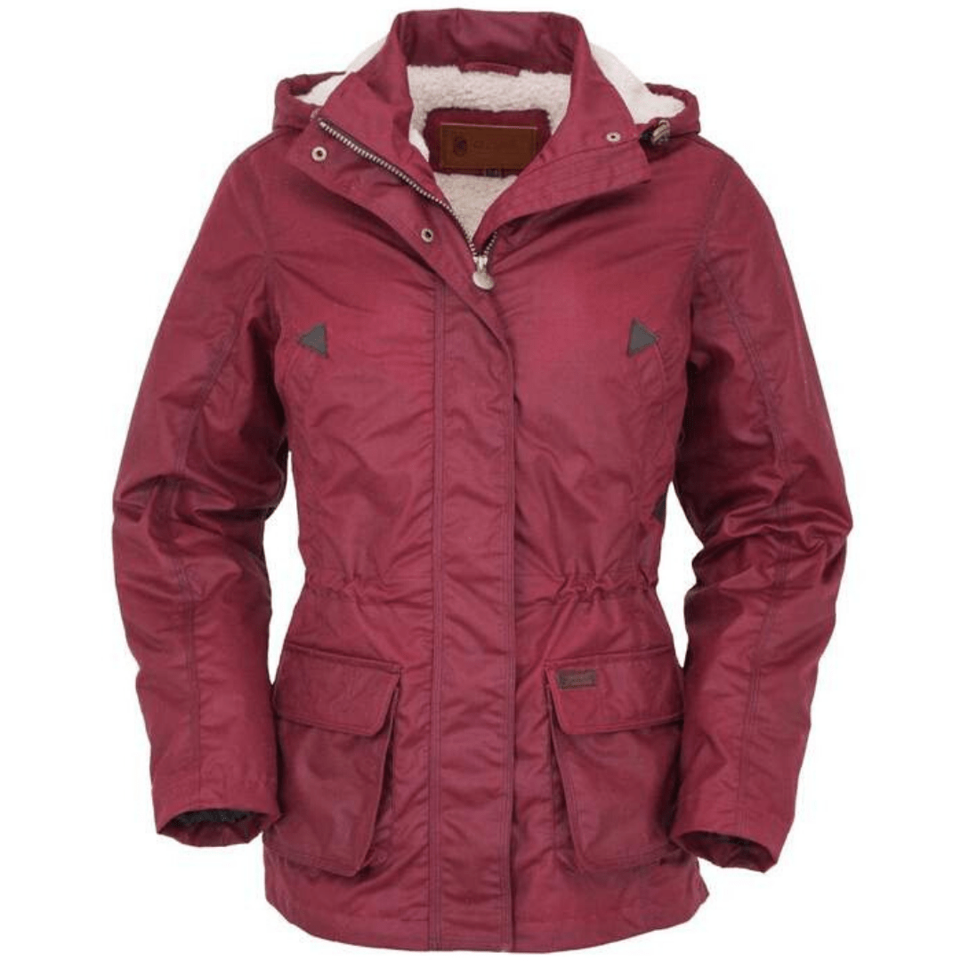 Outback Trading Womens Adelaide Berber-Lined Jacket-BERRY - Stylish Outback Clothing