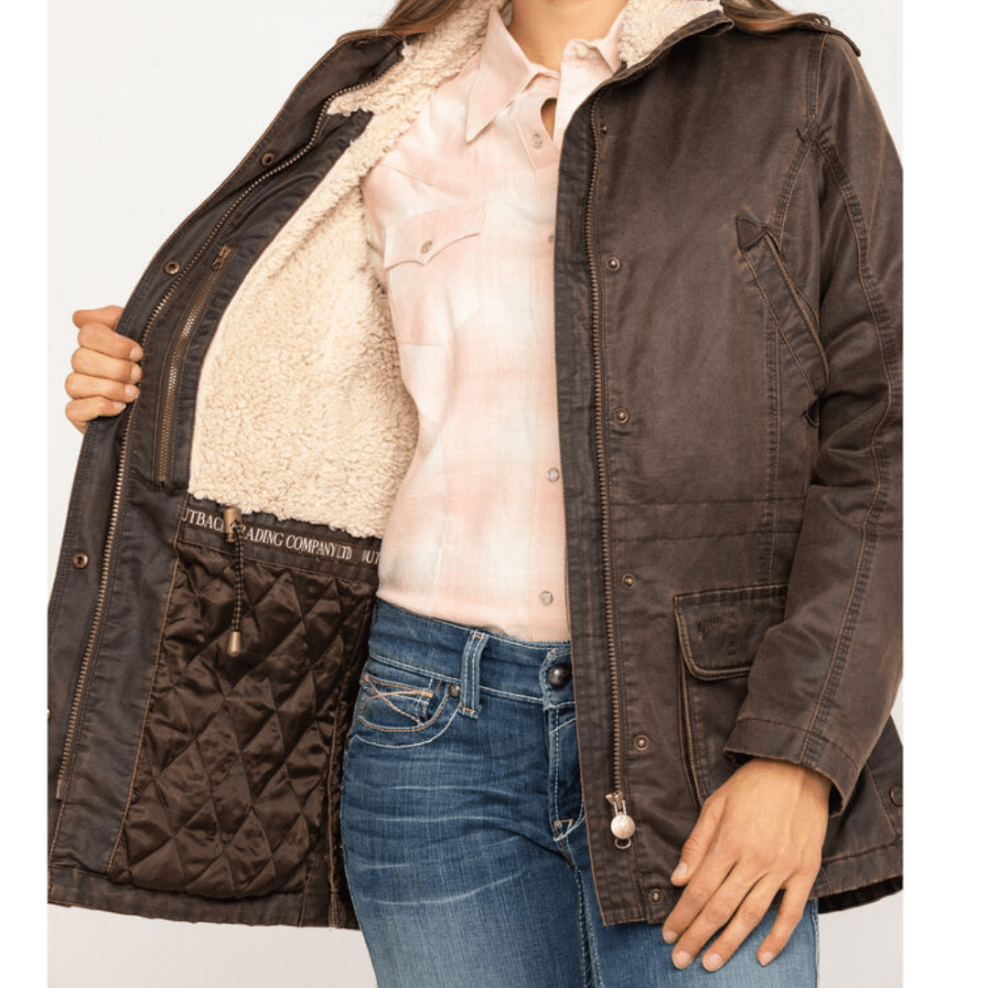 Union Outback Outback Trading Womens Woodbury Canyonland Jacket-BROWN