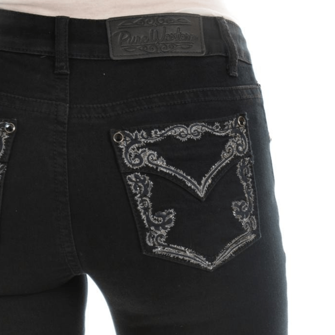 Womens black 2025 western jeans