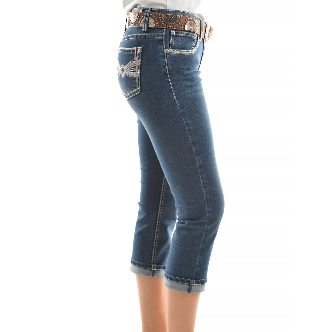 Denim capris deals